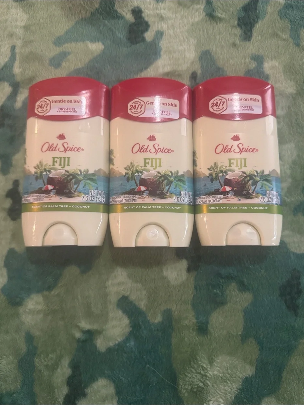3 Old Spice (Fiji) Deodorant Sticks - Coconut & Palm Scent